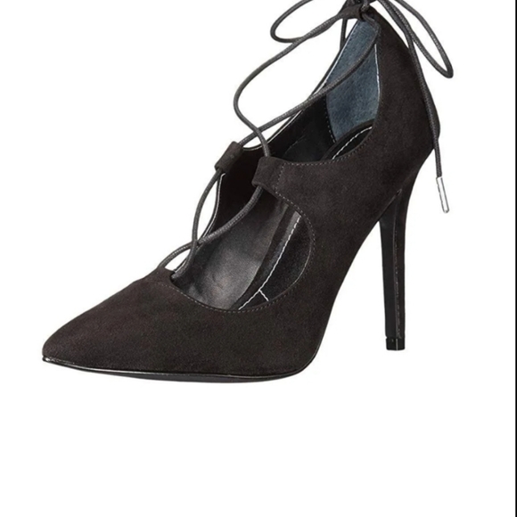 Charles David "Pierogi " Black microsuede  Heels - Picture 2 of 13